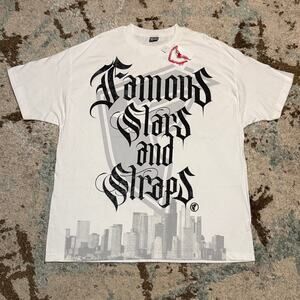 NWT Famous Stars and Straps Cityscape Shirt Size 2XL Skate Streetwear